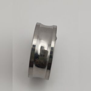 Unisex Alloy Stainless Steel Silver Band Ring U.S Size 8.5